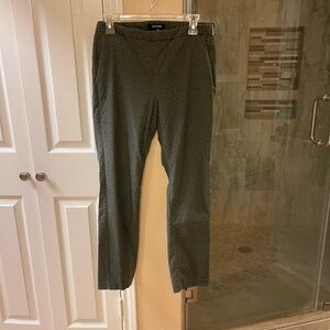 Ellen Tracy Olive Patterned Trousers